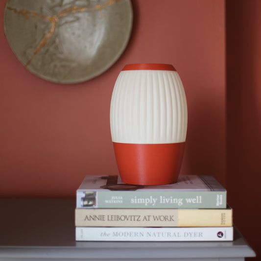 3D Printed Capsule Lamp in Terracotta
