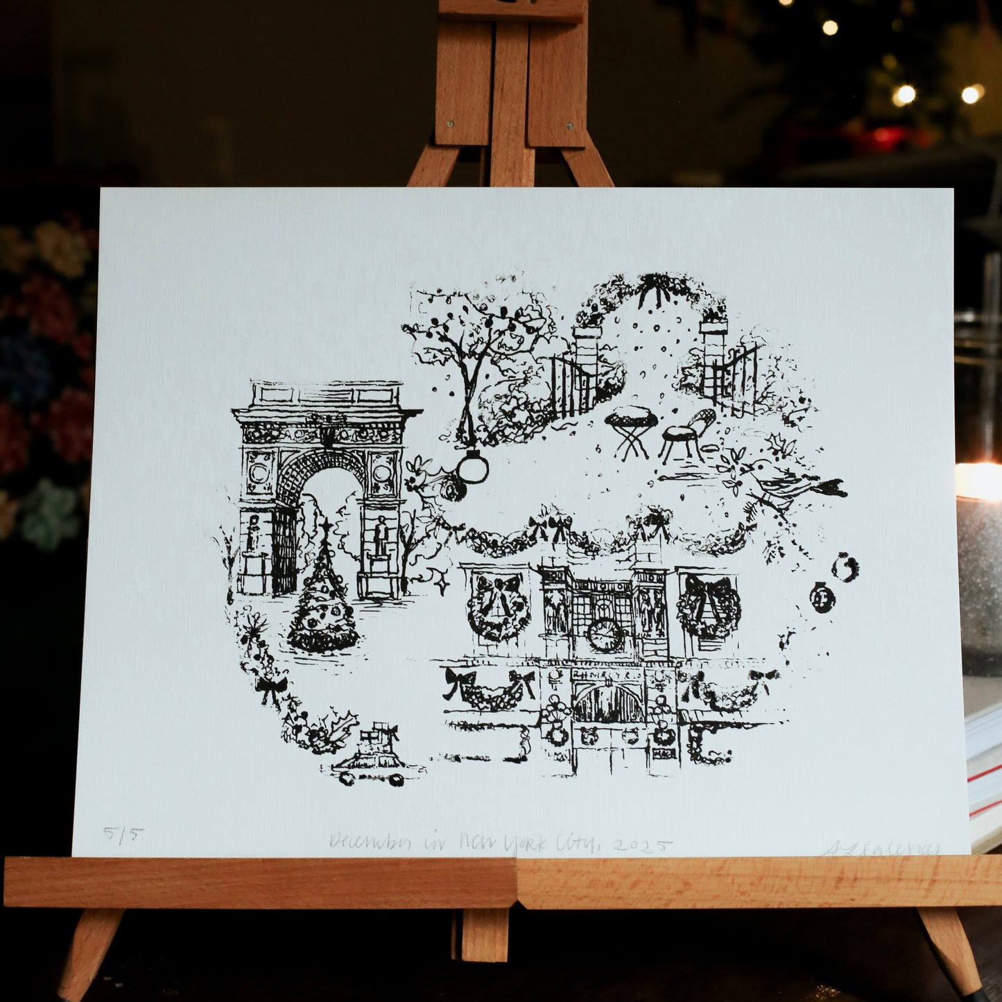 December in New York City | A signed limited-edition print